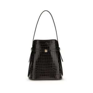 Toteme Women Belted Croco-Embossed Bucket Bag